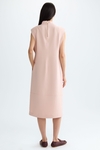Midi straight-fit crepe dress