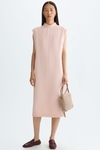 Midi straight-fit crepe dress