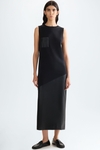 Vestido recto efecto piel punto stretch