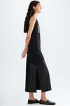 Vestido recto efecto piel punto stretch