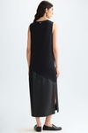 Vestido recto efecto piel punto stretch