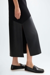 Vestido recto efecto piel punto stretch