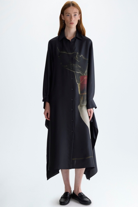 CALA PRINT TWILL OVERSIZE SHIRT DRESS