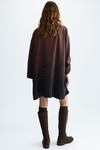 Lettering print twill cocoon dress