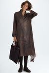 Cala print twill A-line midi dress