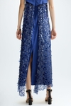 Sequinned satin straight-fit dress