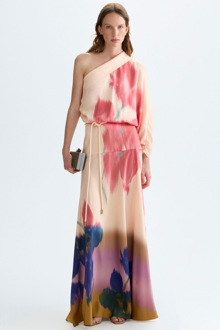 IKAT PRINT TWILL A-LINE DRESS