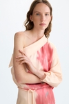 Ikat print twill A-line dress