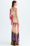 Ikat print twill A-line dress