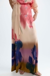 Ikat print twill A-line dress