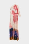 Ikat print twill A-line dress