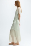 Layered silk organza fitted dress