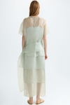 Layered silk organza fitted dress
