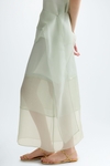 Layered silk organza fitted dress