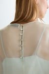 Layered silk organza fitted dress