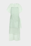 Layered silk organza fitted dress