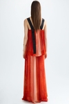 Obi print bambula long dress