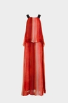 Obi print bambula long dress