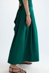 Taffeta fitted midi dress
