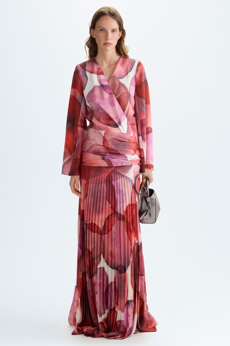 PRINT TWILL FITTED DRESS