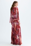 Print twill fitted dress