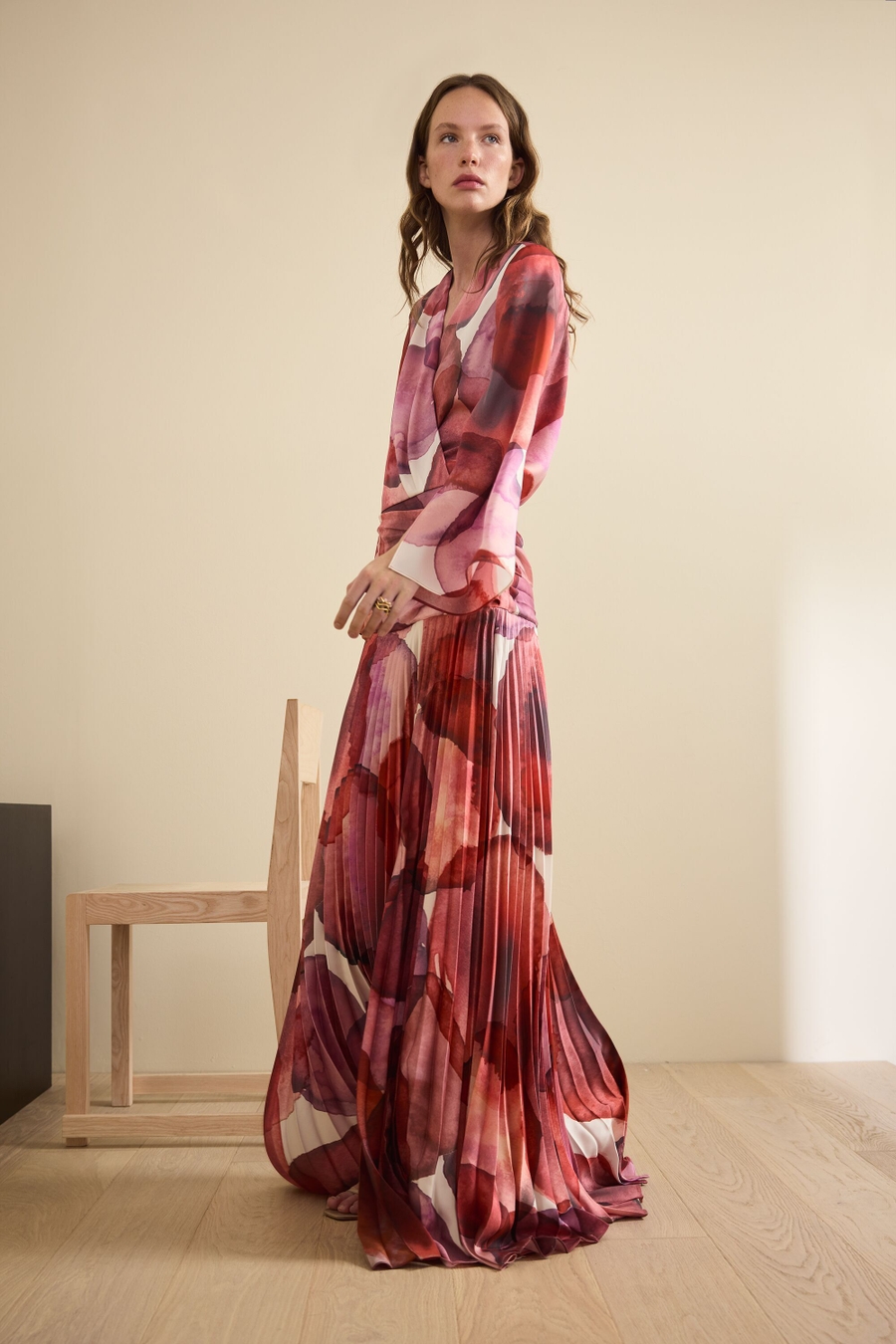 PRINT TWILL FITTED DRESS