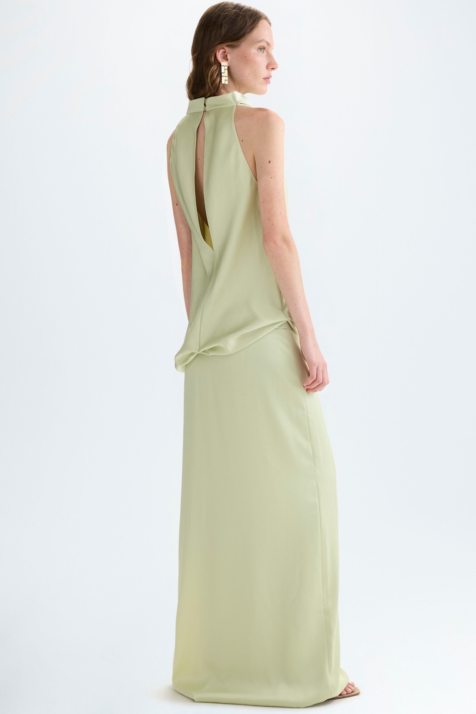 straight fit maxi dress Elysium White Maxi Dress - US 8 main image 1