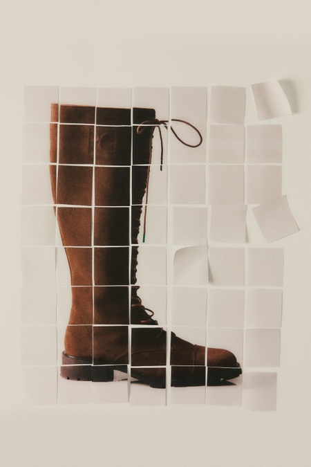 SUEDE FLAT HIGH BOOTS