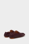 Leather ruched loafers