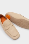 Leather ruched loafers