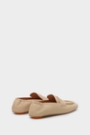 Leather ruched loafers