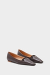 Leather heel flats