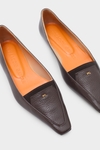 Leather heel flats