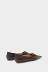 Leather heel flats