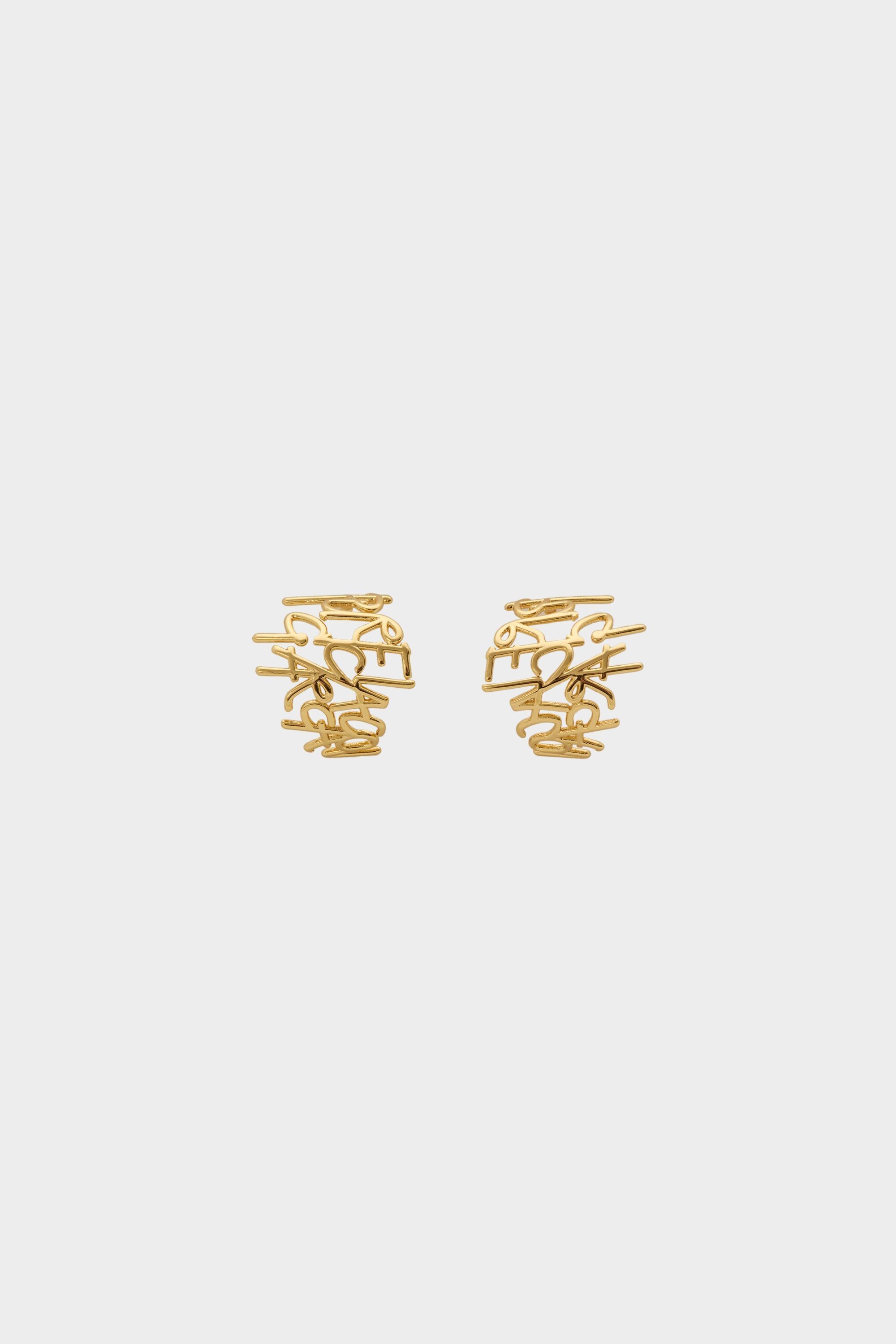PG Typo hoop earrings