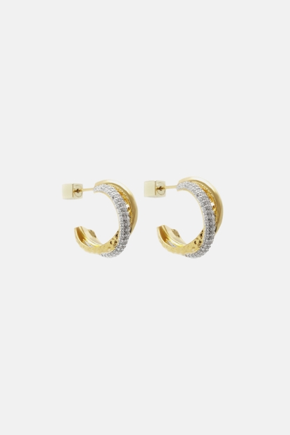 TRI-PG HOOP EARRINGS