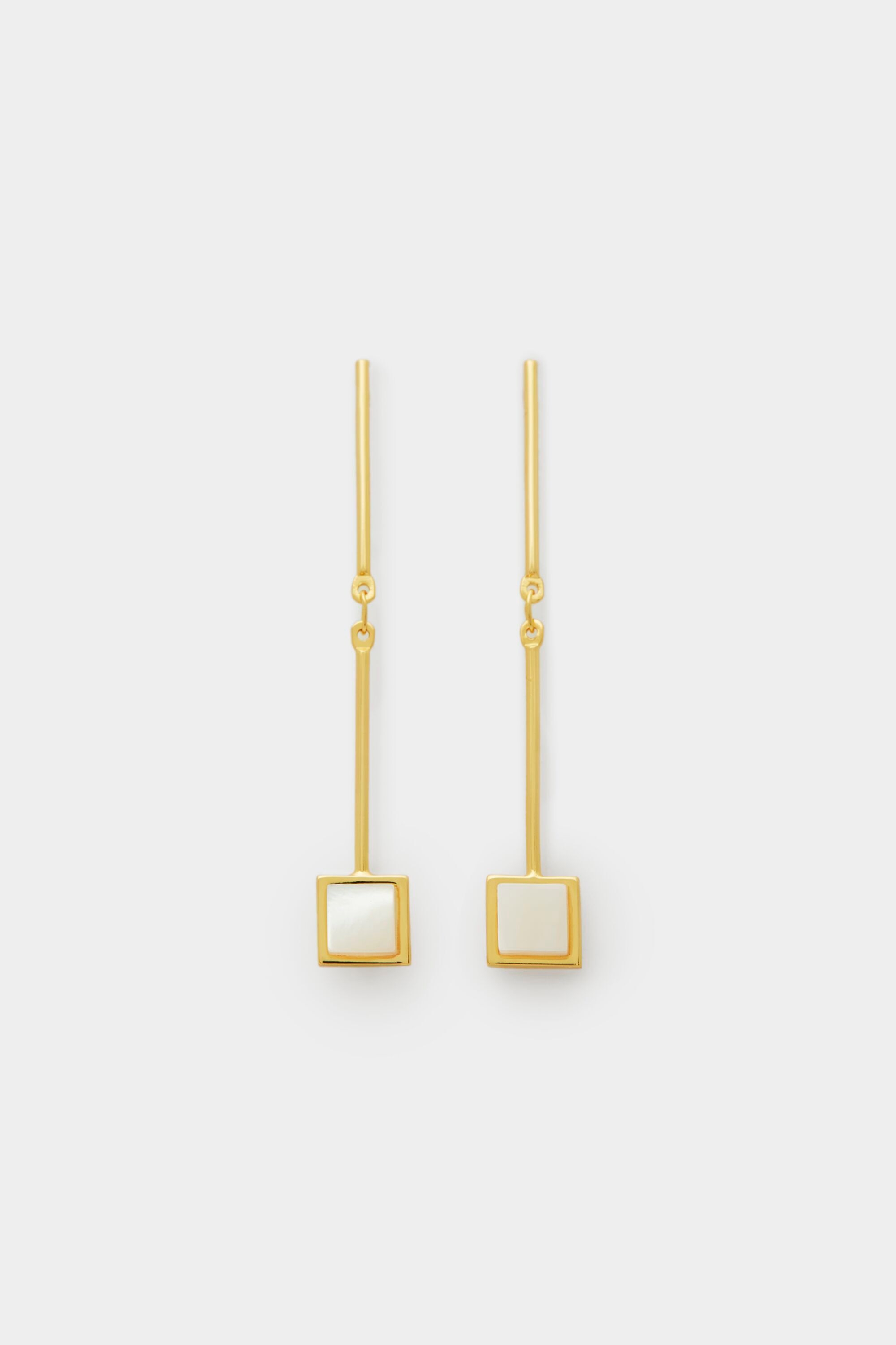 Cube drop earrings