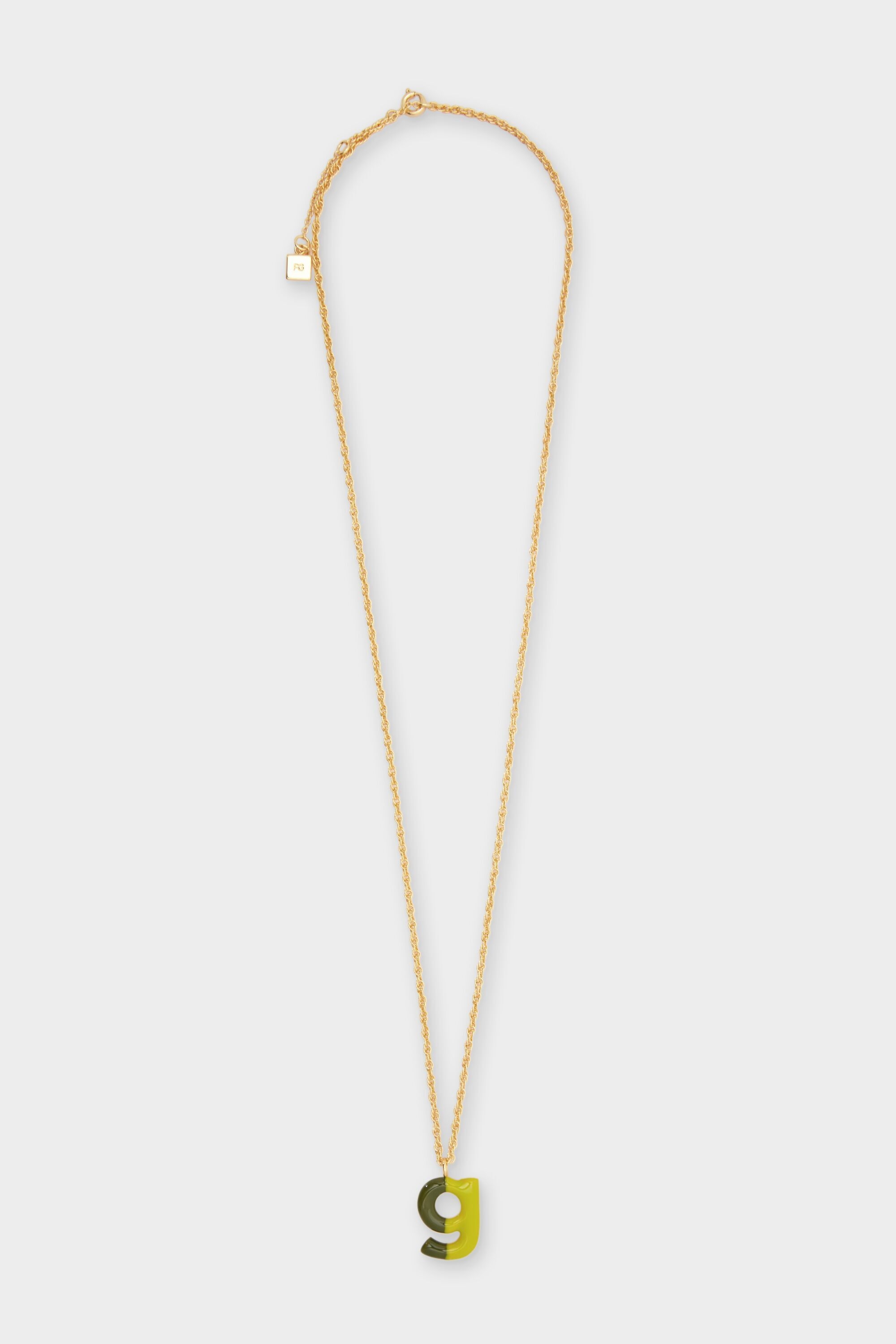 PGalphabet letter G necklace