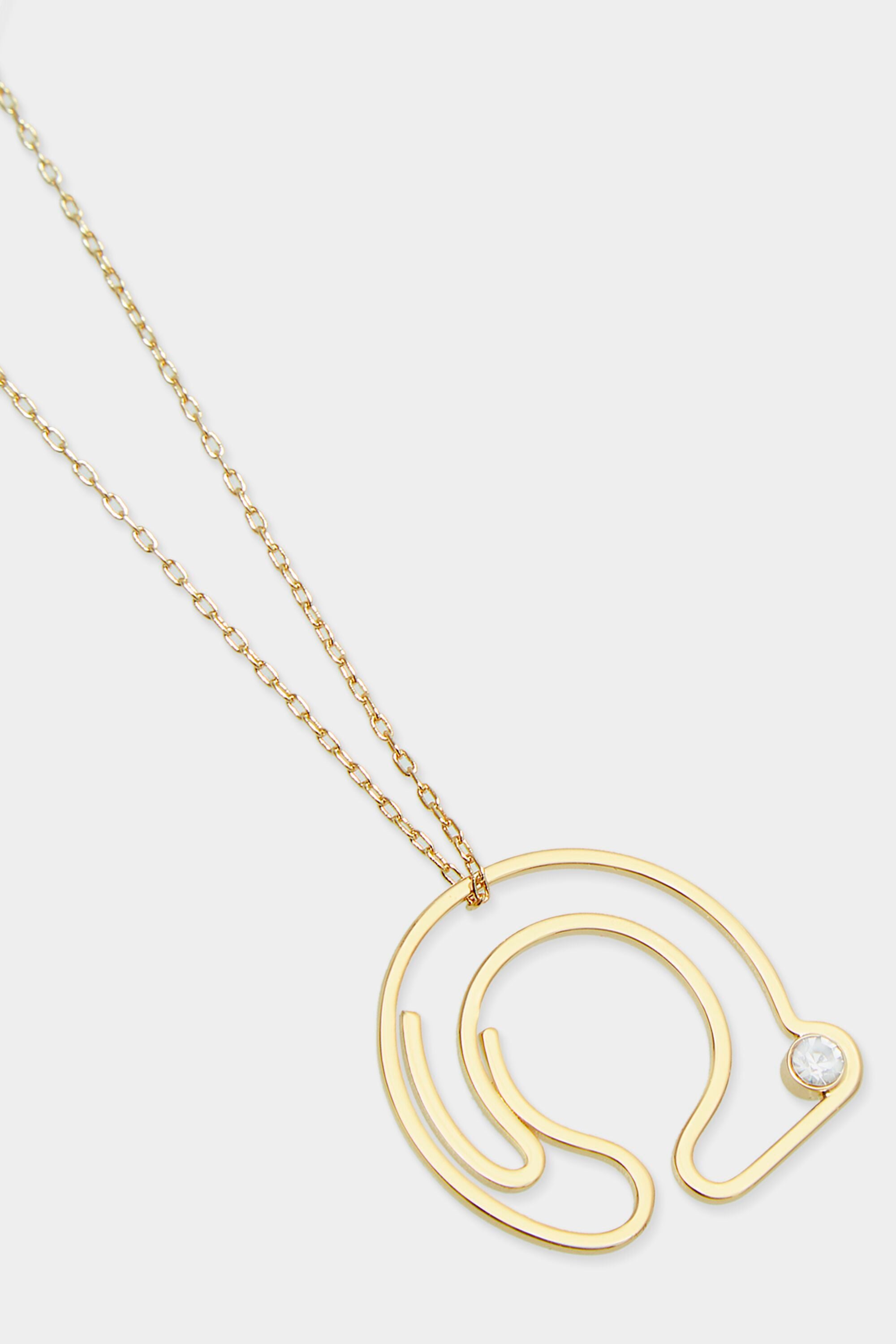 Clip PG alphabet letter Q necklace gold 