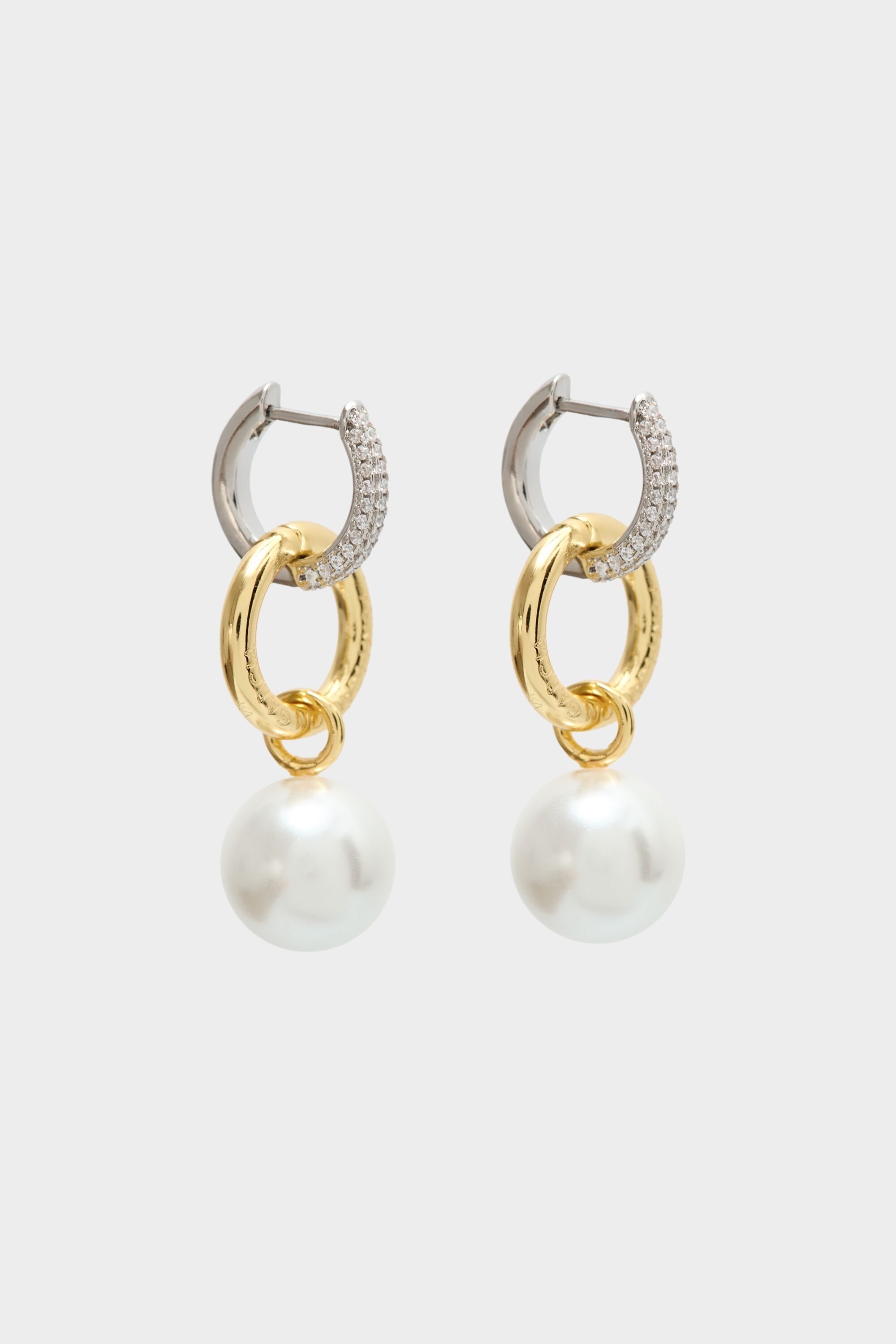 Radiant Pearl hoop earrings