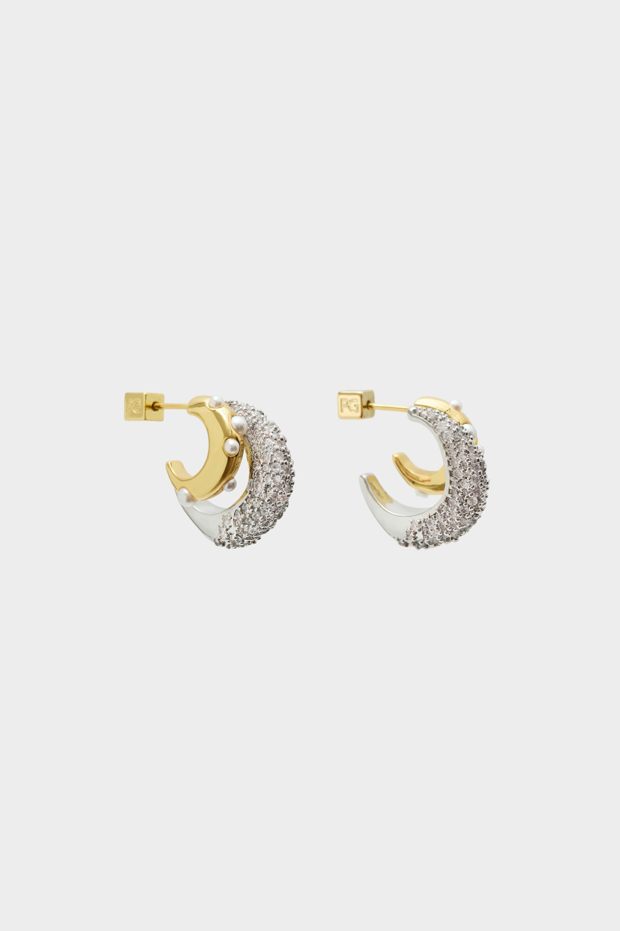 Radiant Pearl hoop earrings
