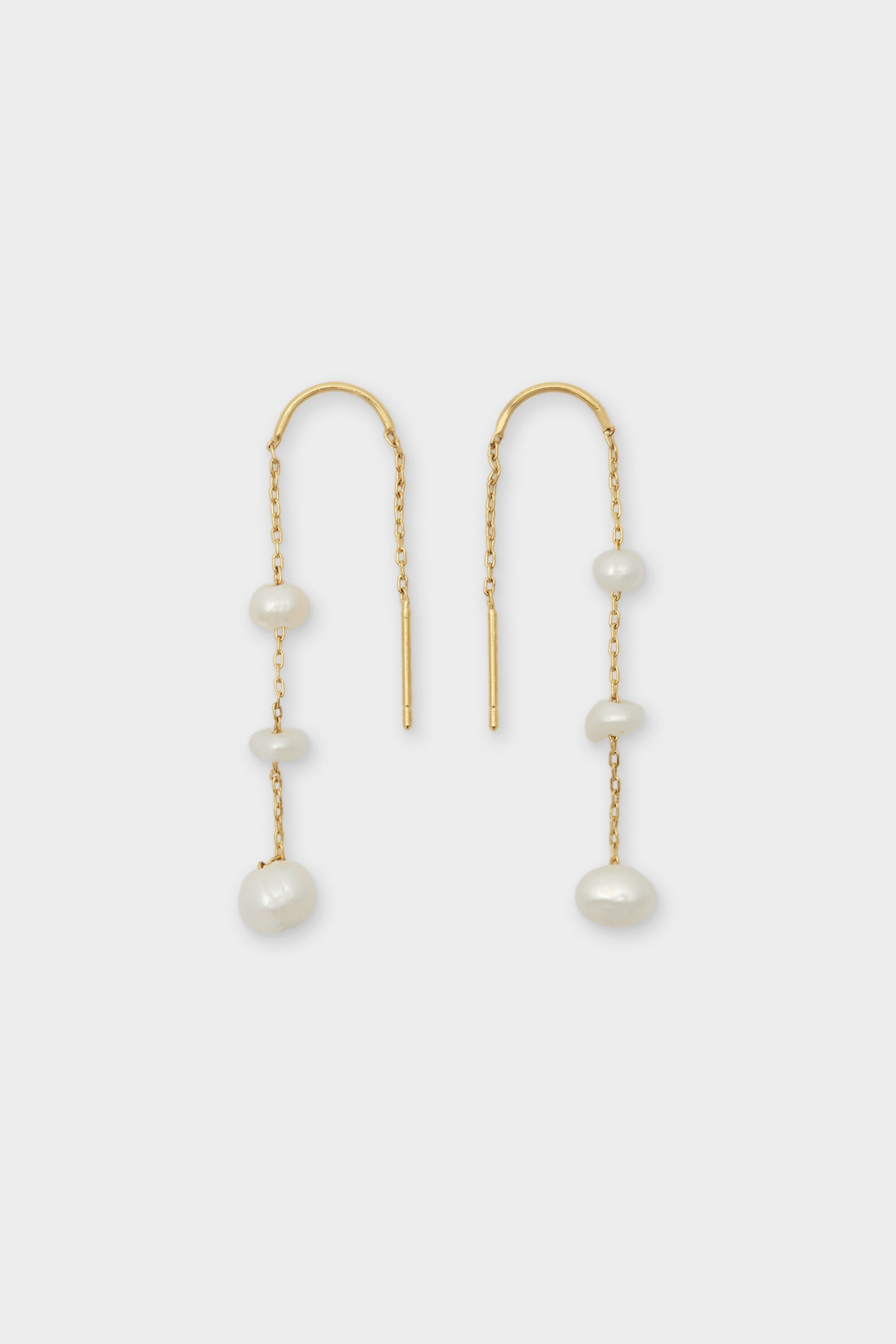 Biwa drop earrings