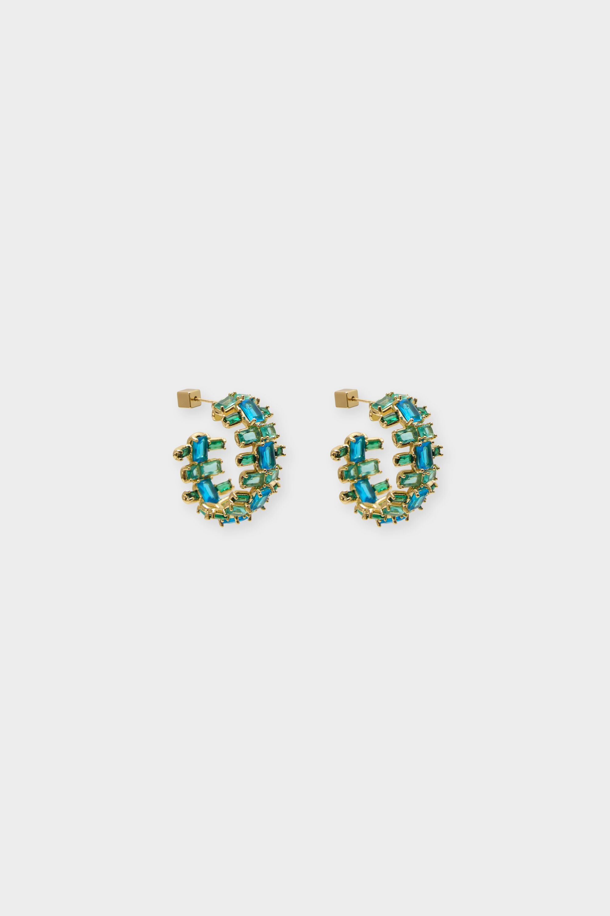 Rectangles hoop earrings - MULTICOLOR