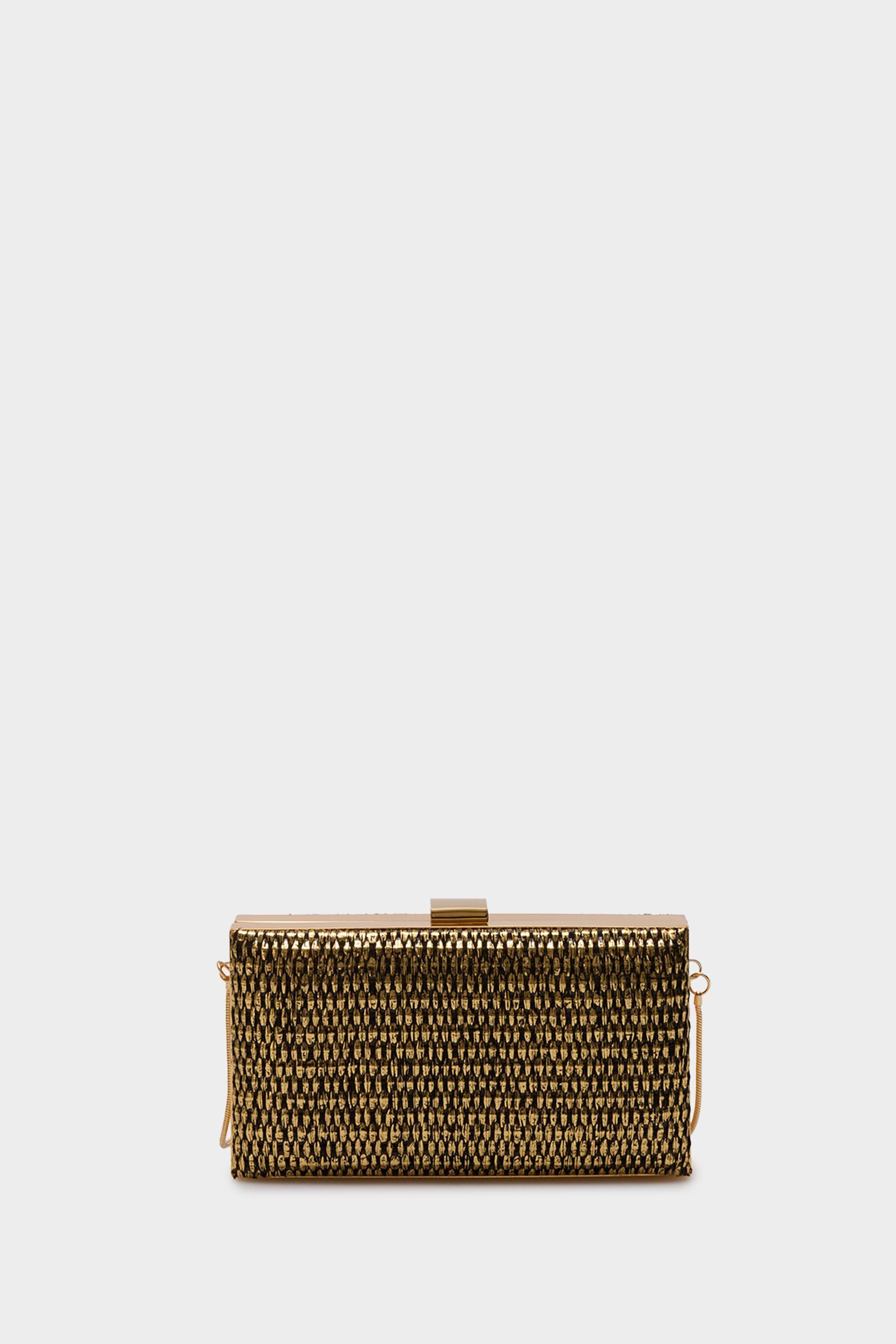Varnish clutch black/gold - Purificacion Garcia United States