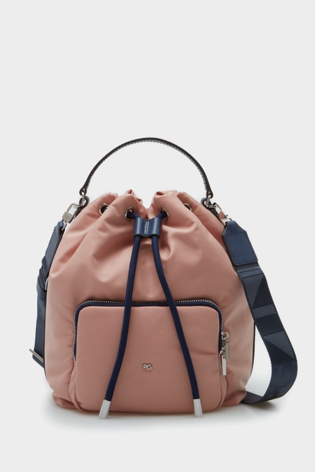 NYLON CROSSBODY BUCKET BAG