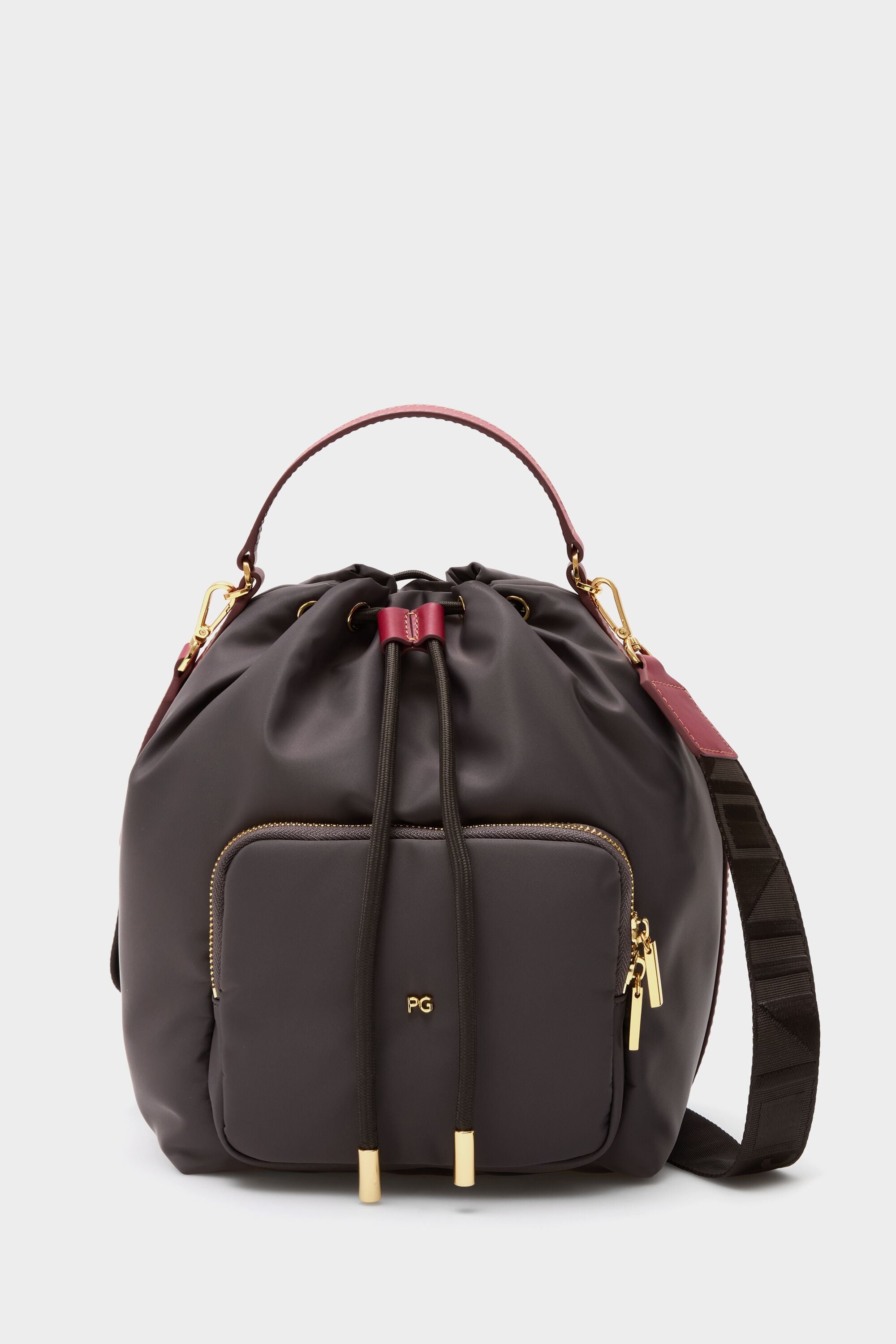 Nylon crossbody bucket bag iron grey - Purificacion Garcia United