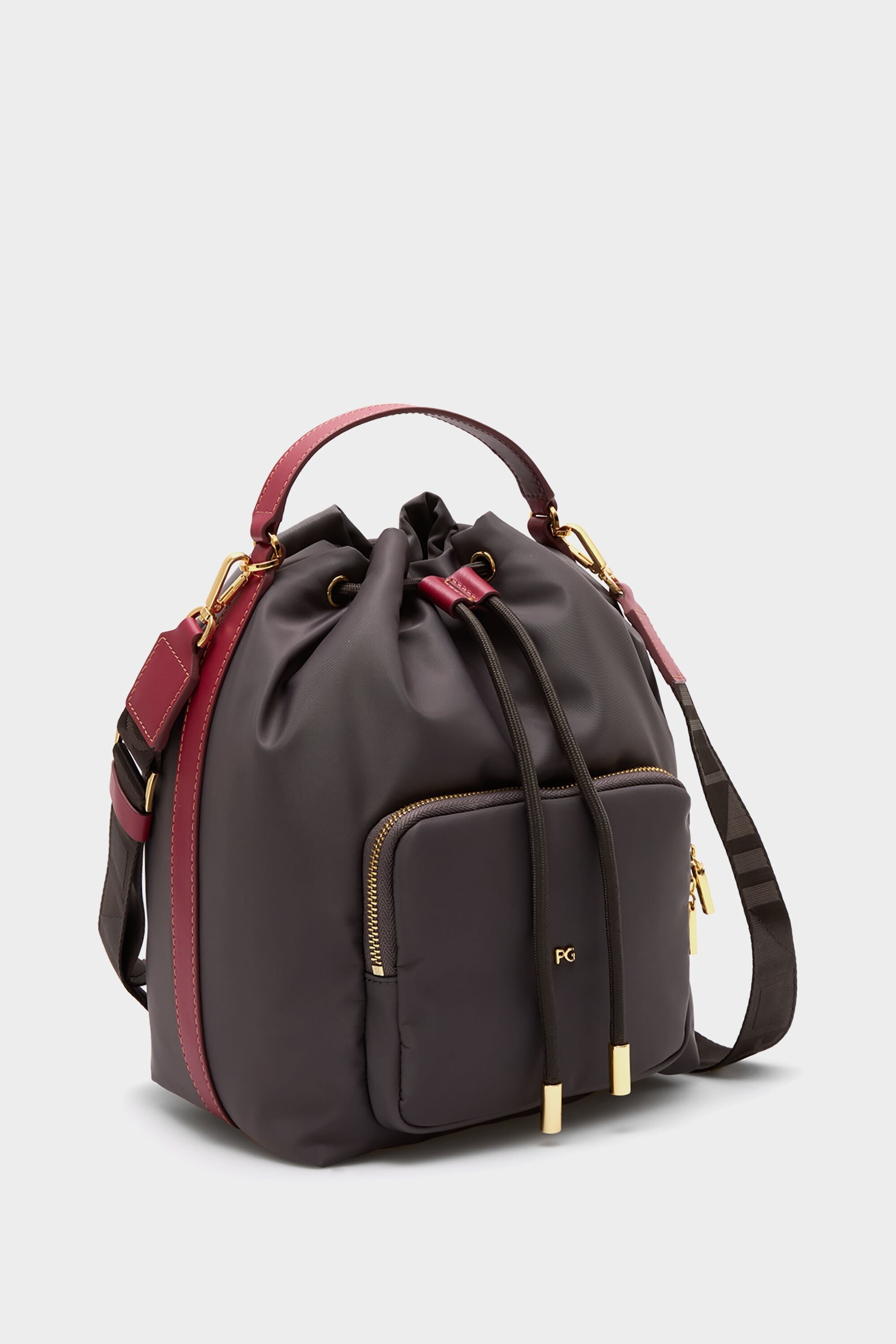 Nylon crossbody bucket bag iron grey - Purificacion Garcia United