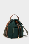 Nylon crossbody bucket bag