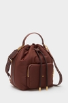Nylon crossbody bucket bag