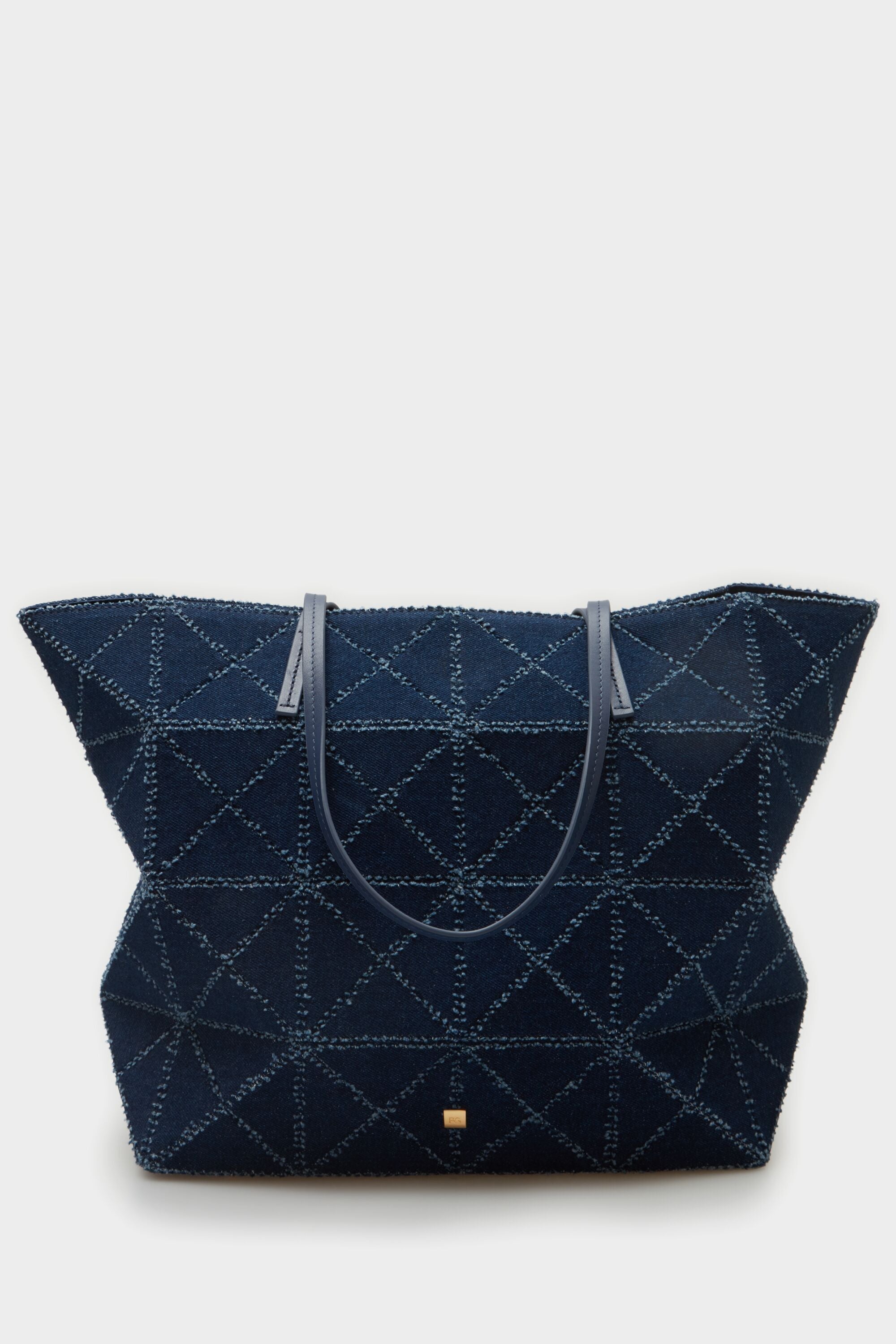 Origami zipped shoulder bag denim blue Purificacion Garcia United Kingdom